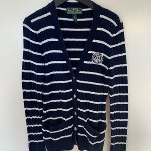 RL striped cardigan